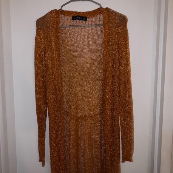 Sexy see through orange mini dress or cover up (sparkles) - Picture 2 of 2